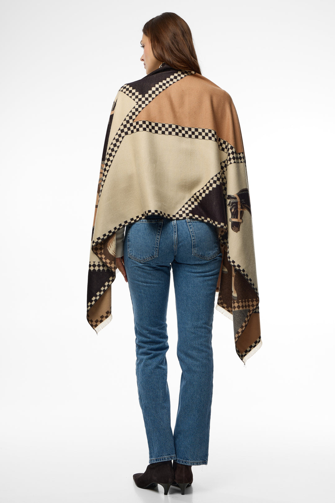 Checkered Equestrian Scarf