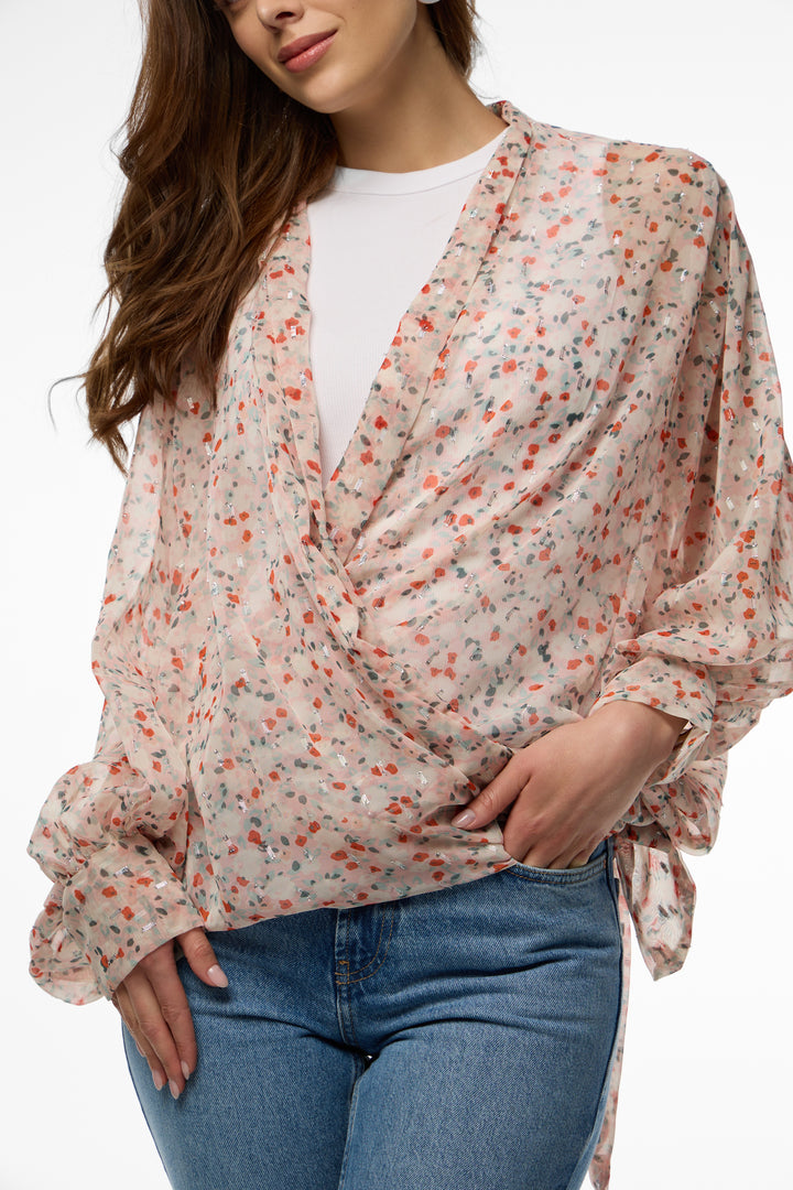 Tie Front Flora Kimono