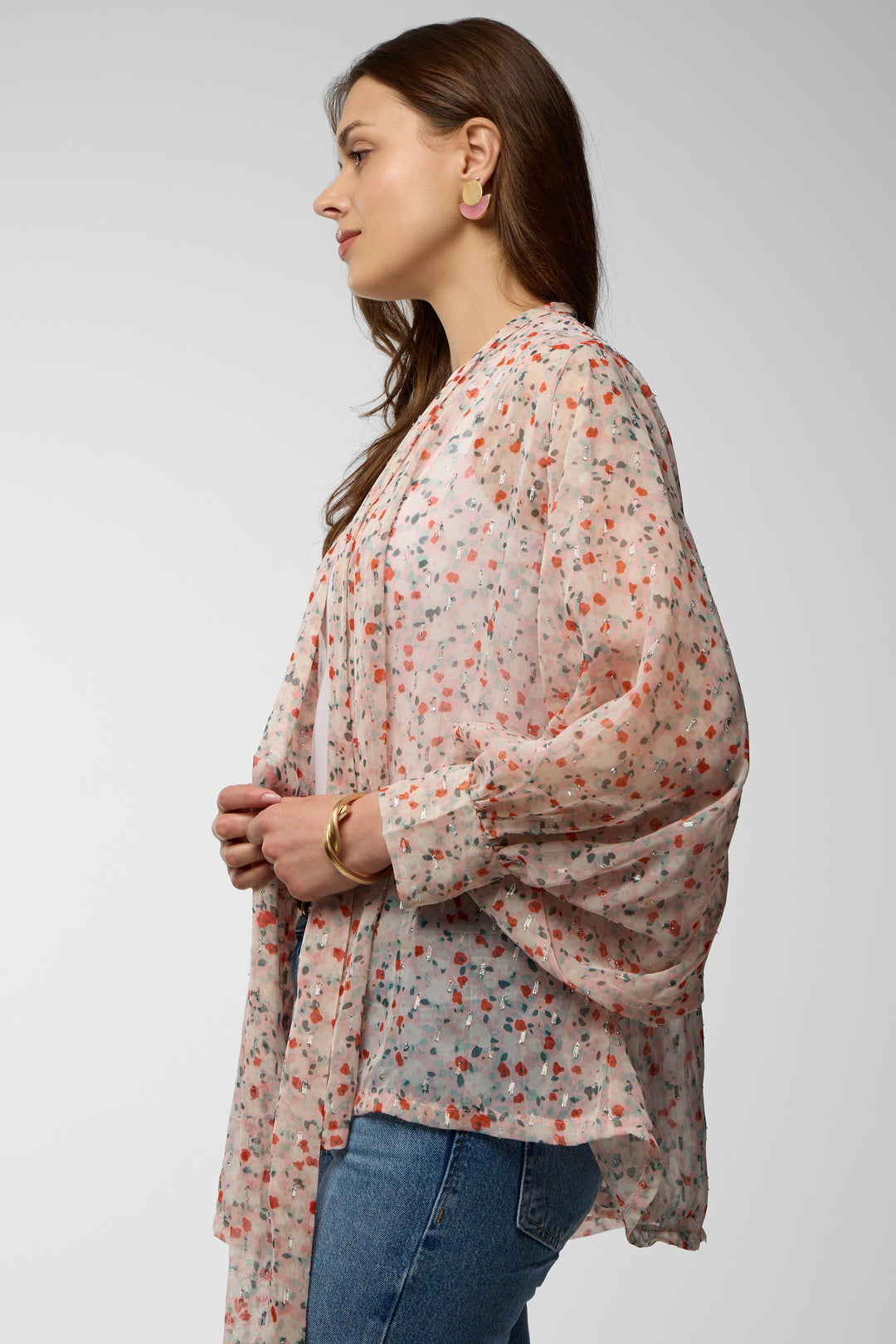 Tie Front Flora Kimono