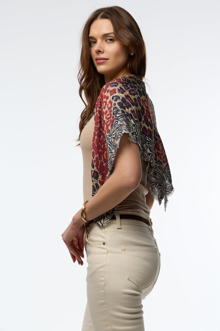 Mixed Animal Print Bandana