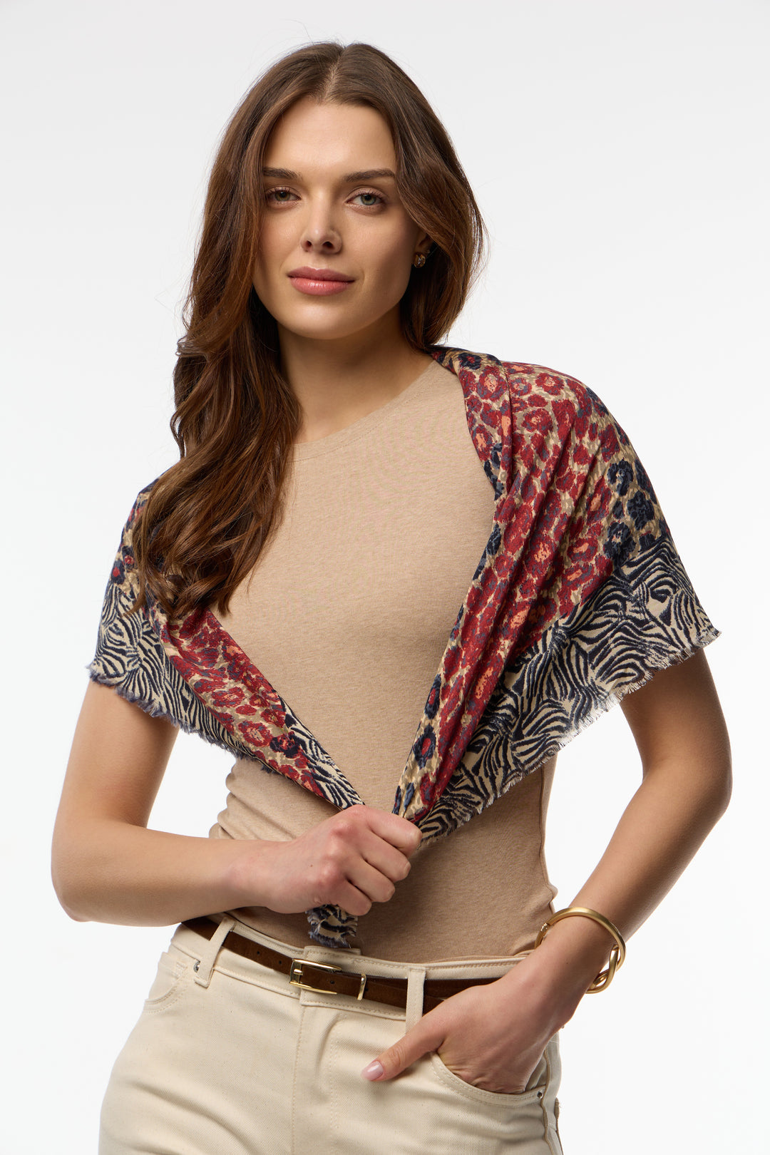 Mixed Animal Print Bandana