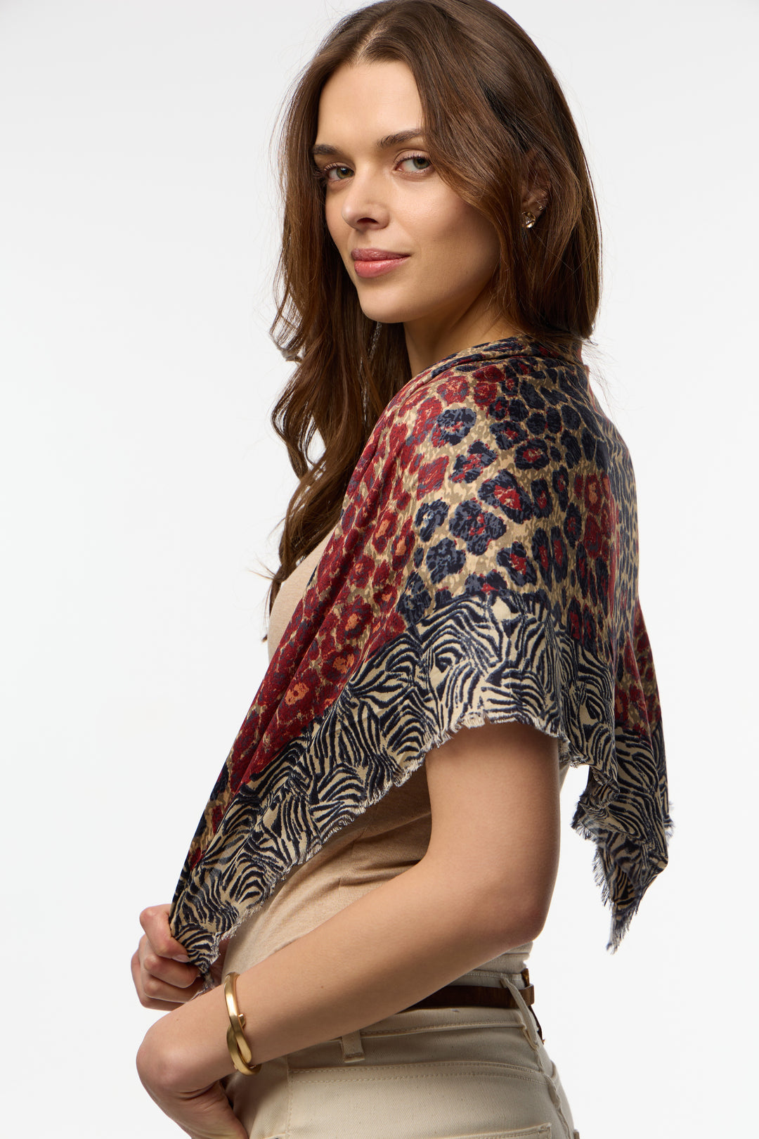 Mixed Animal Print Bandana