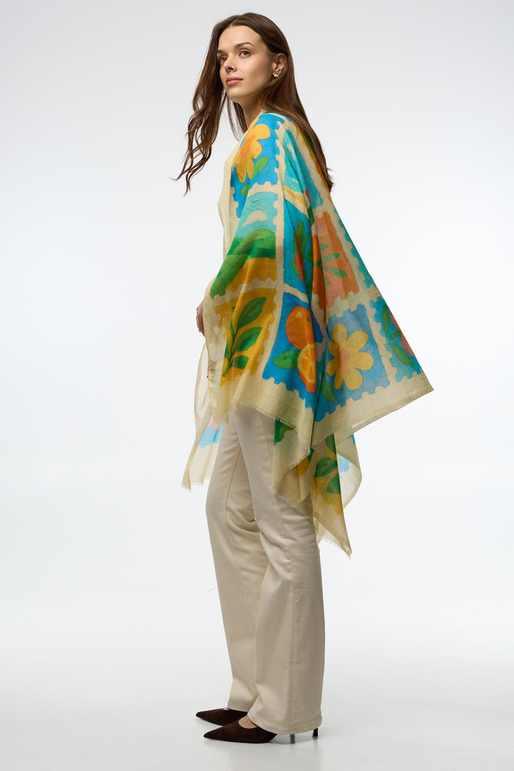 Fruit Stamp Printed Scarf