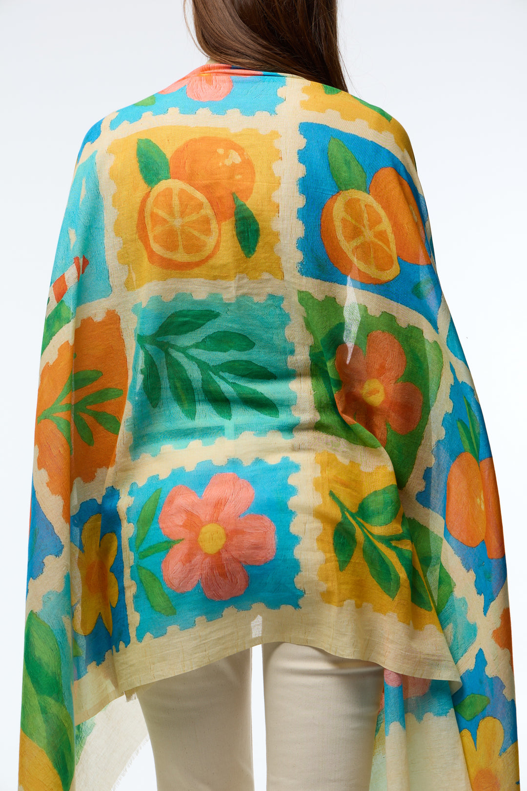 Fruit Stamp Printed Scarf