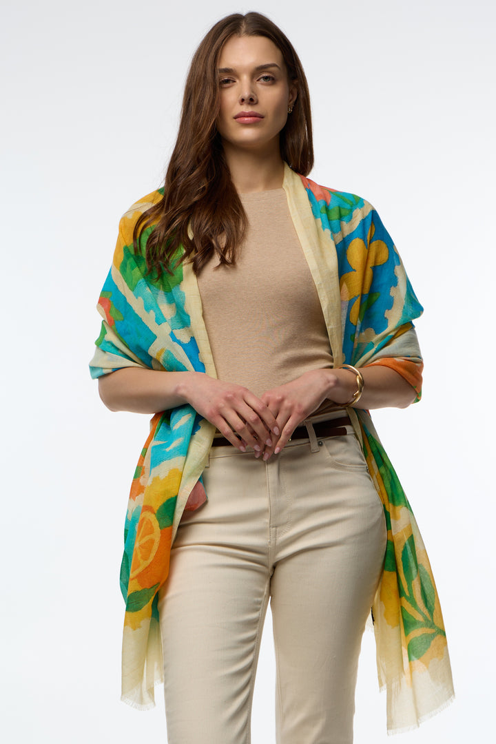 Fruit Stamp Printed Scarf