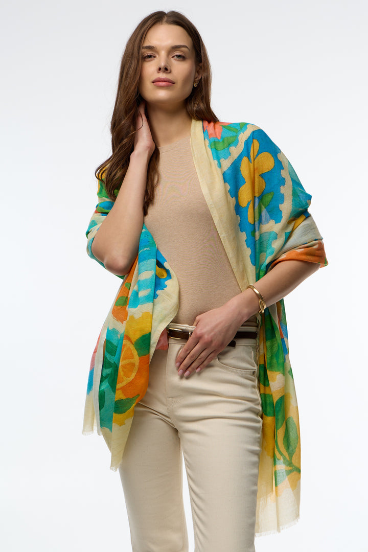 Fruit Stamp Printed Scarf