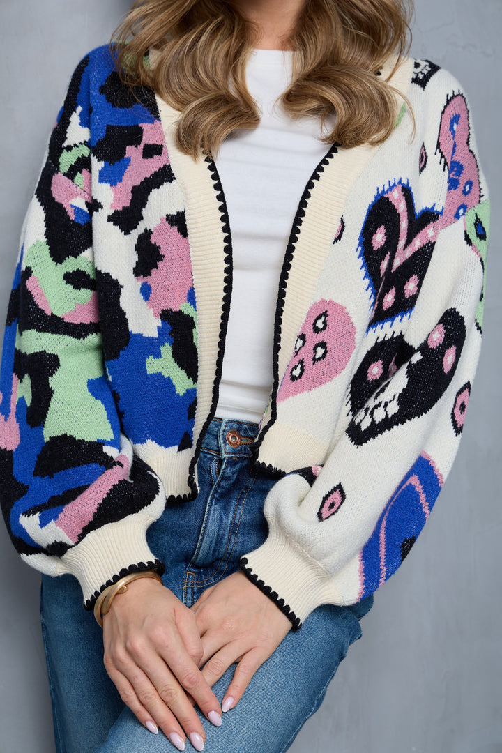Animal Heart Open Cardigan