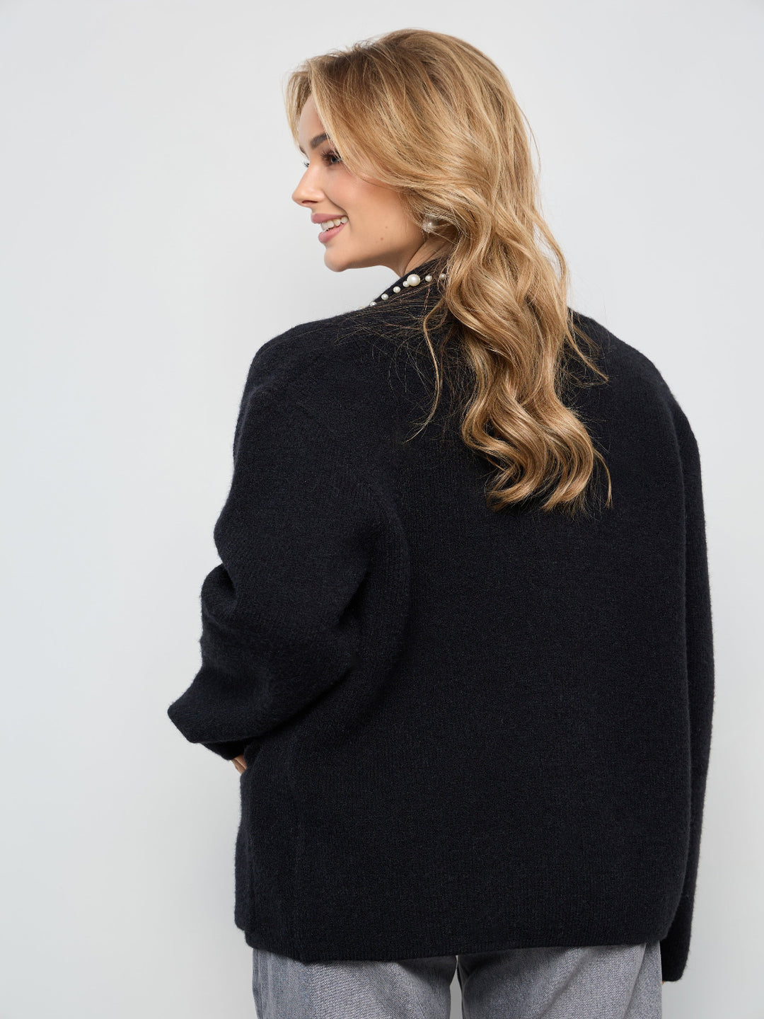 Pearl Trim Short Blazer