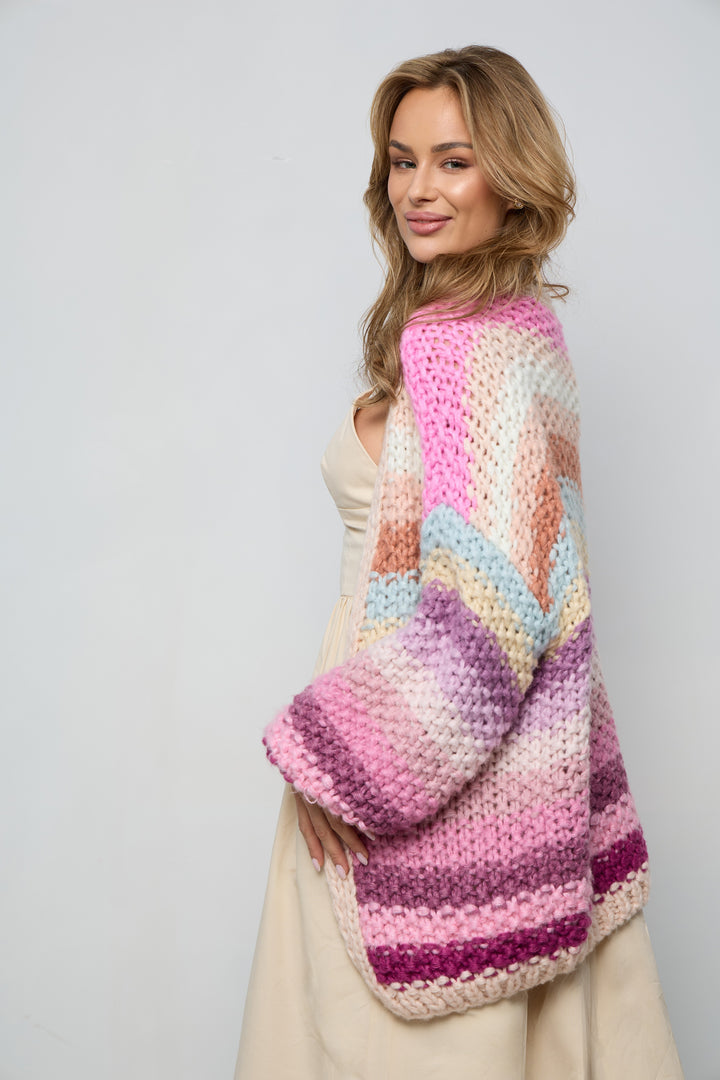 Rainbow Knitted Cardigan