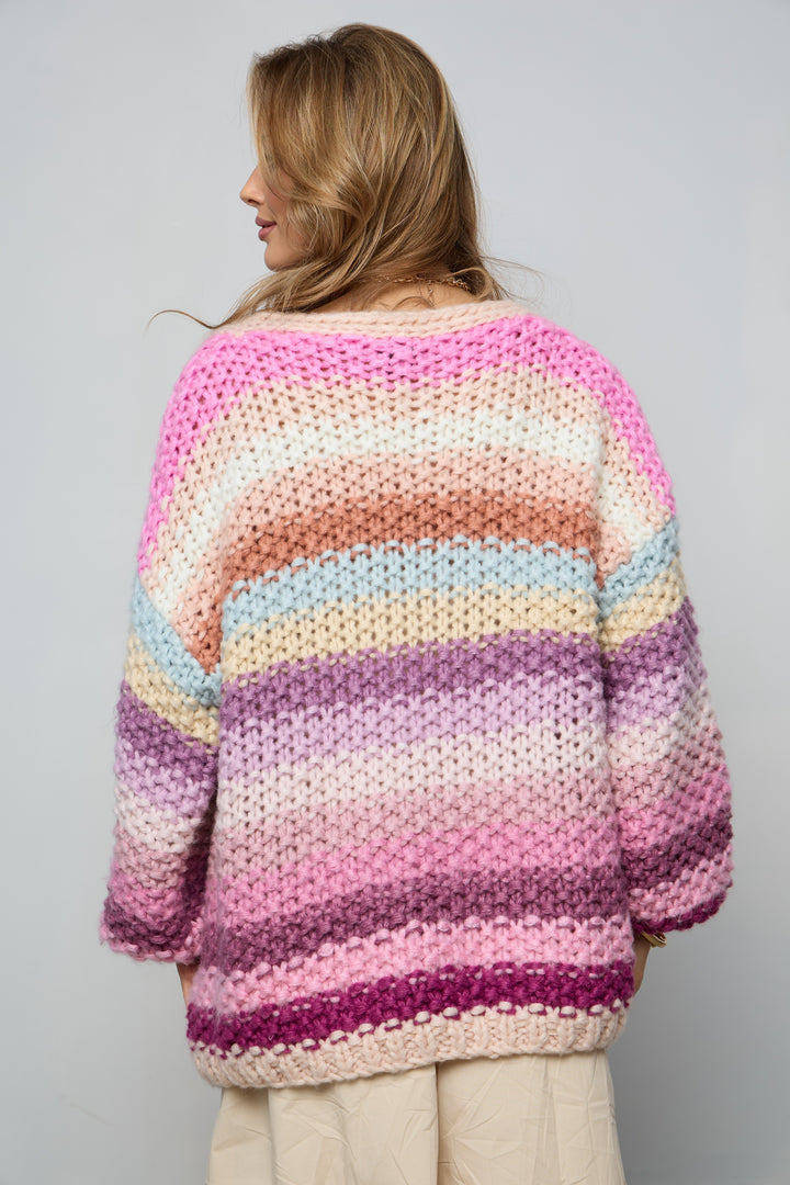 Rainbow Knitted Cardigan