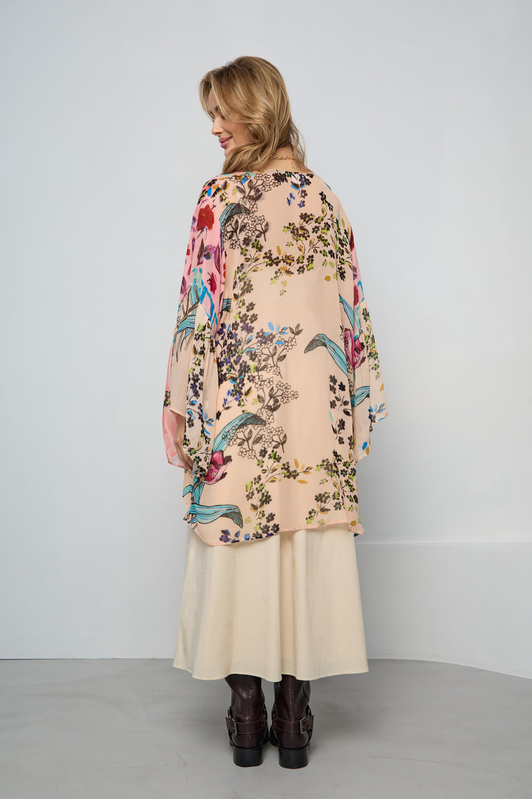 Mystical Garden Ruffle Sleeve Kimono