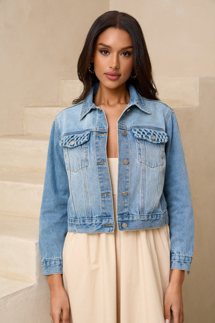 Woven Pocket Denim Jacket