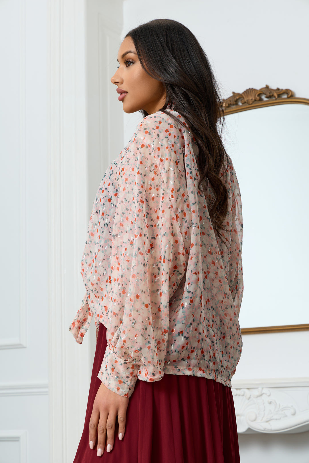 Tie Front Flora Kimono