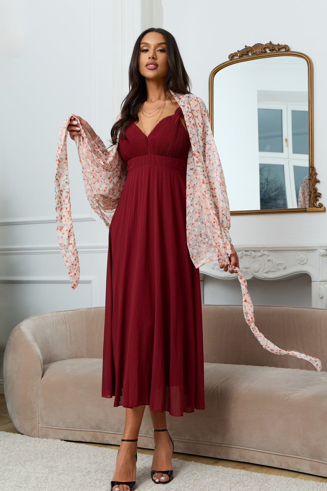 Tie Front Flora Kimono