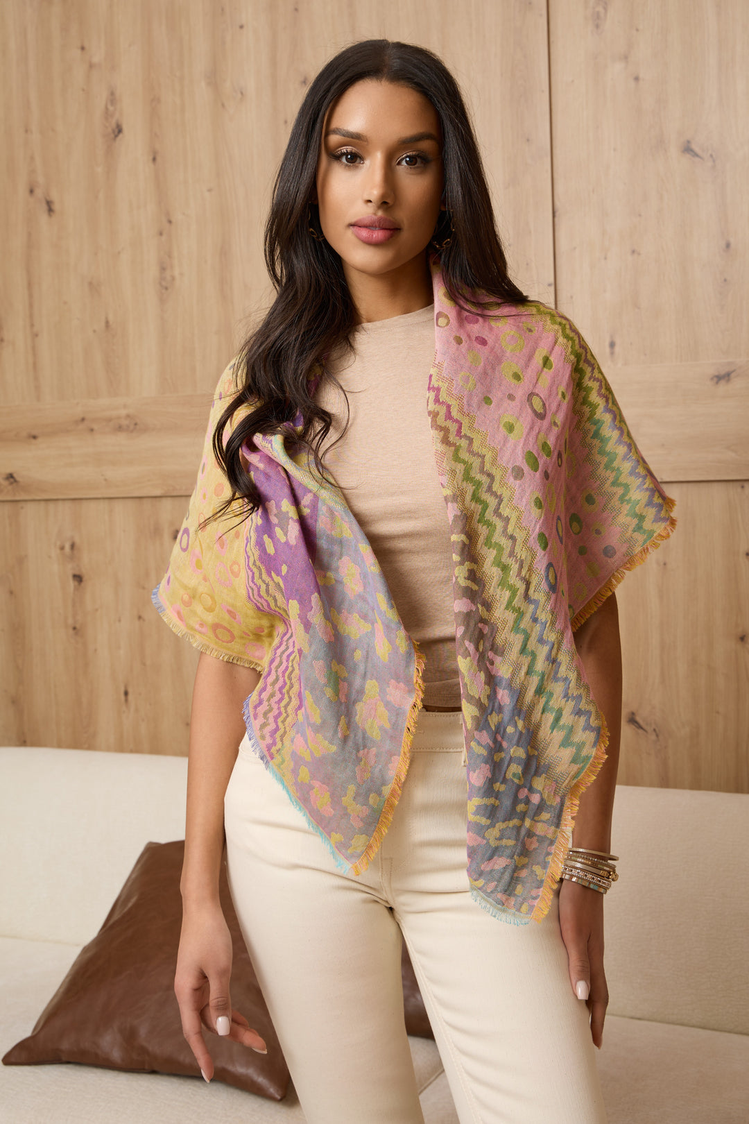 Mixed Animal Print Scarf