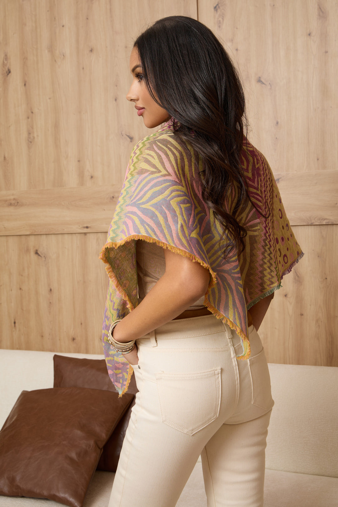 Mixed Animal Print Scarf