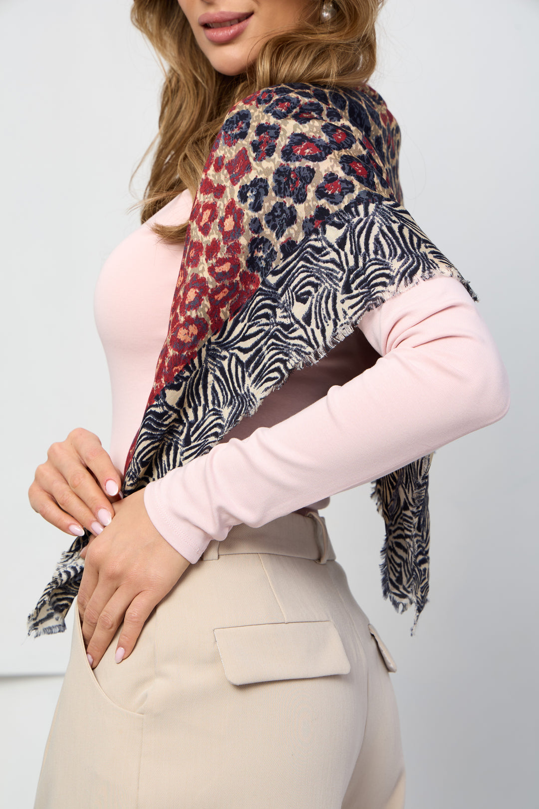 Mixed Animal Print Bandana