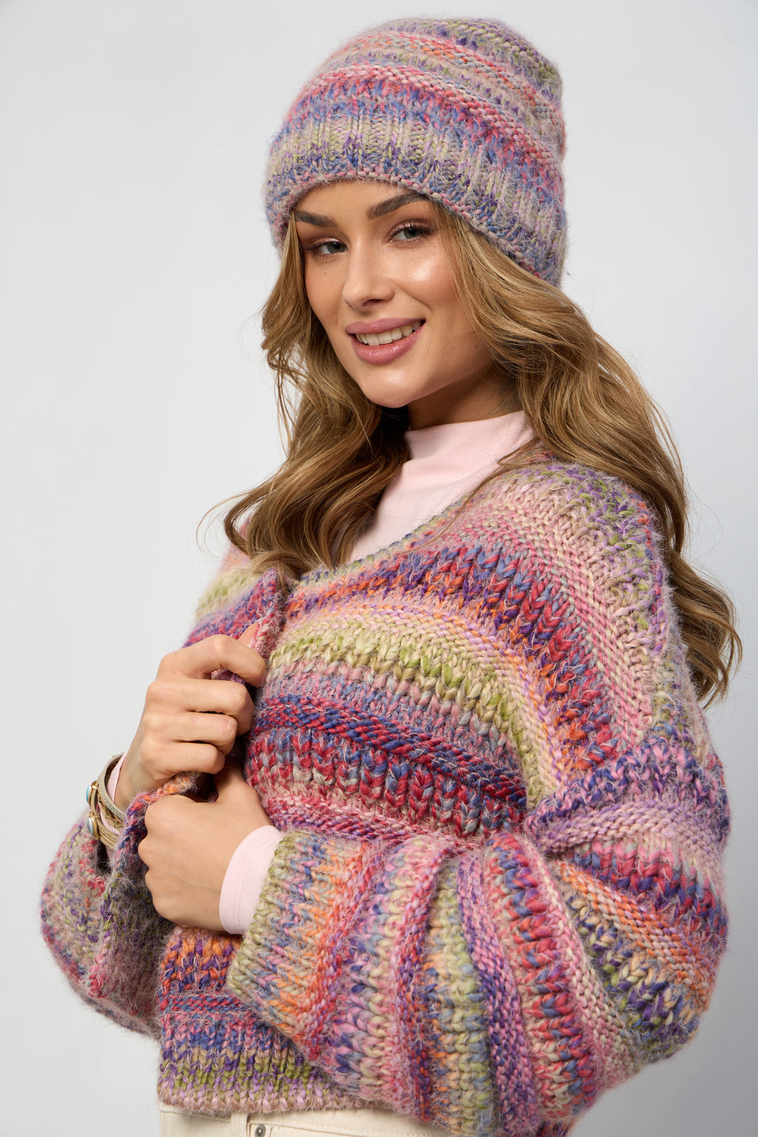 Multicolored Knit Beanie