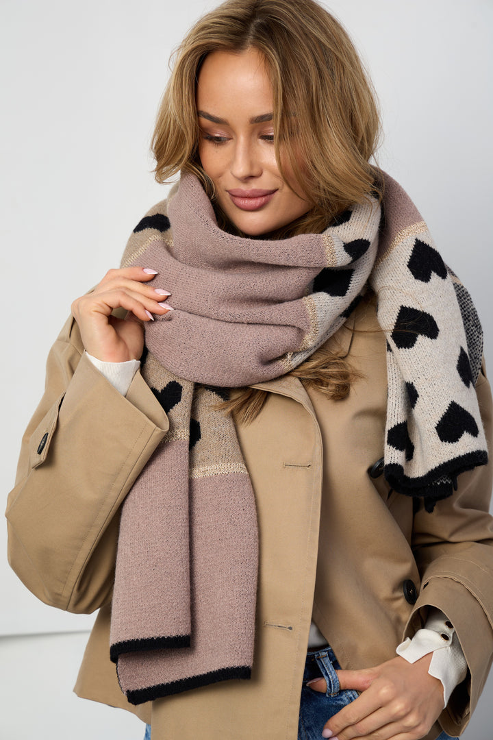 Heart Mixed Pattern Scarf