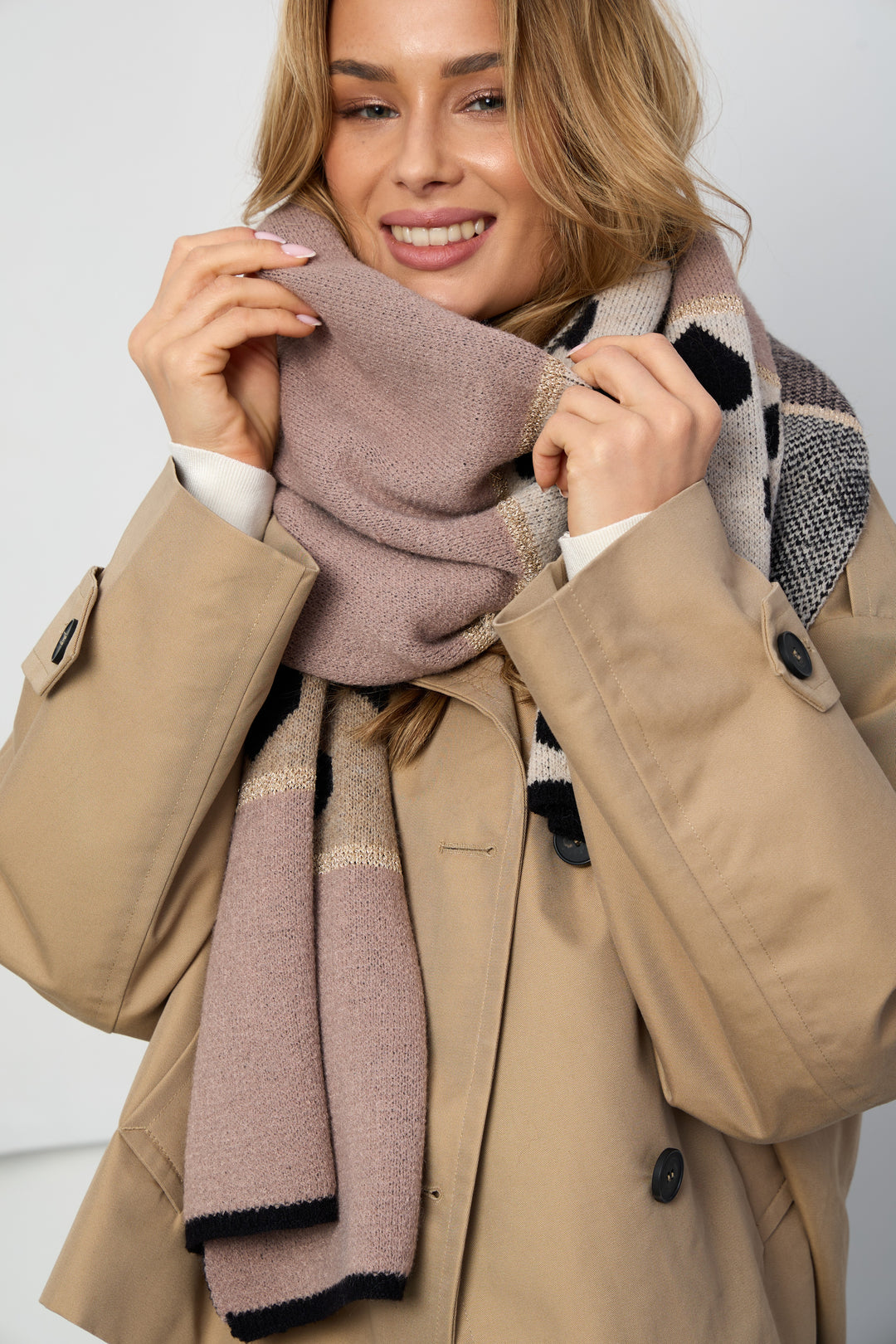 Heart Mixed Pattern Scarf