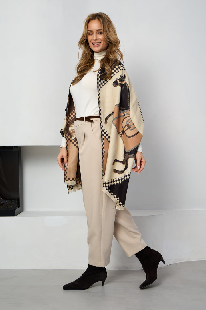 Checkered Equestrian Scarf