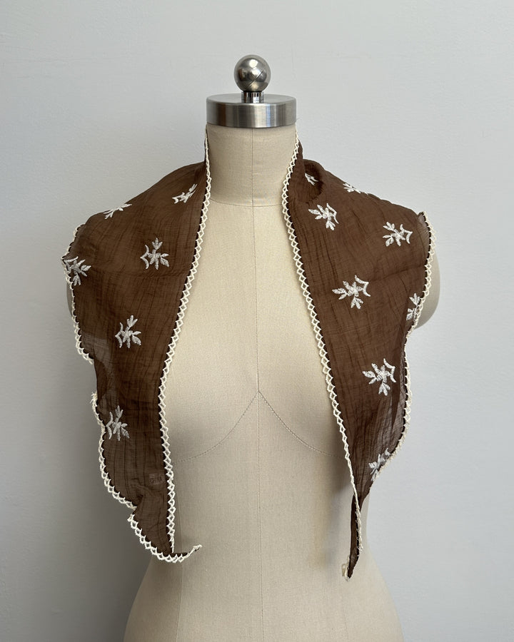 Embroidered Gauze Bandana