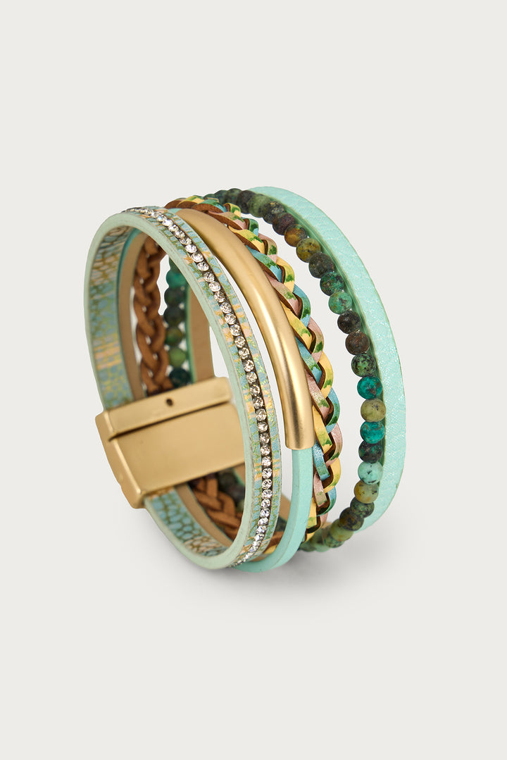 Braided Boho Leather Bracelet