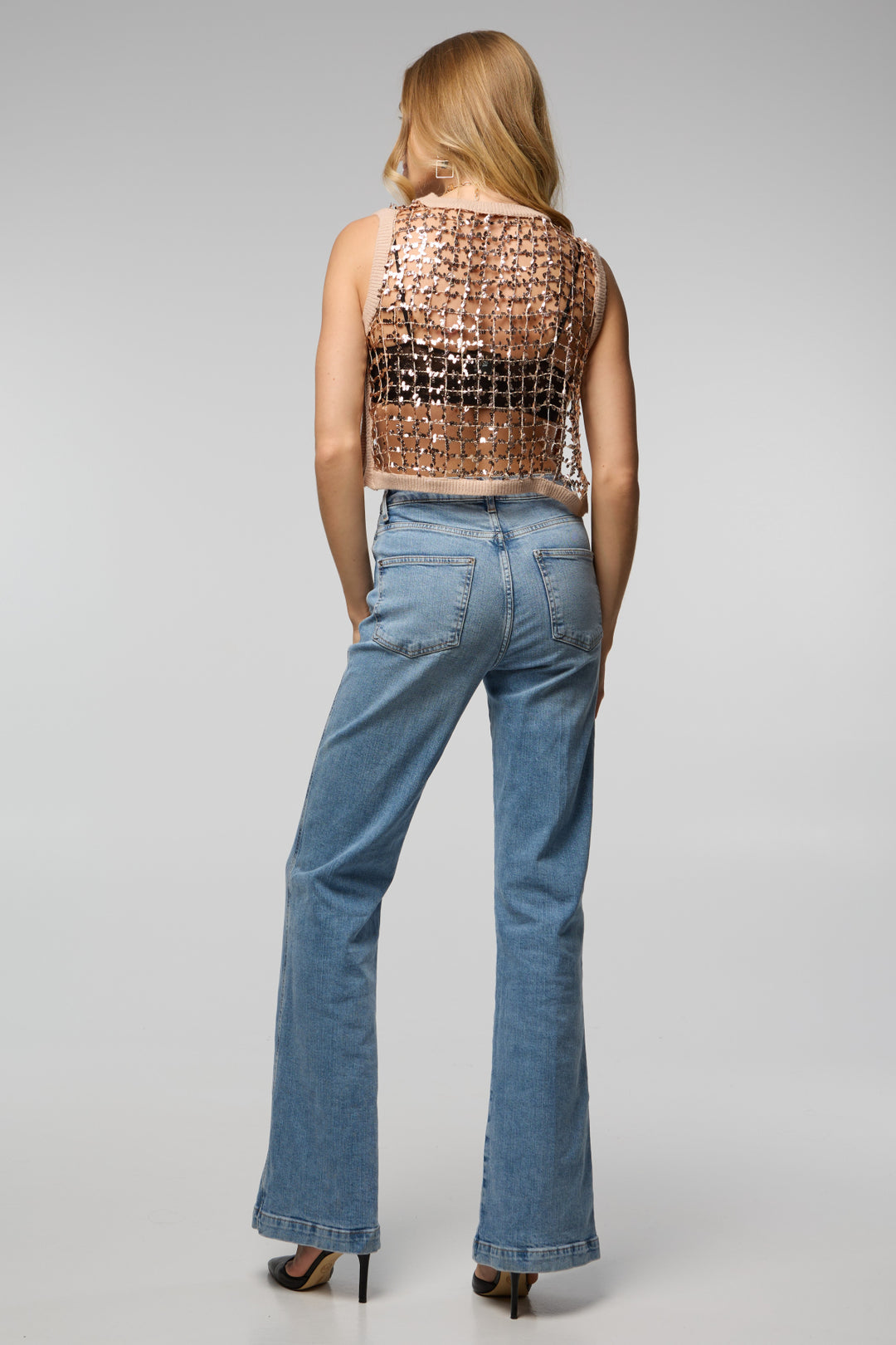 Deco Sequin Tank Top - Blush