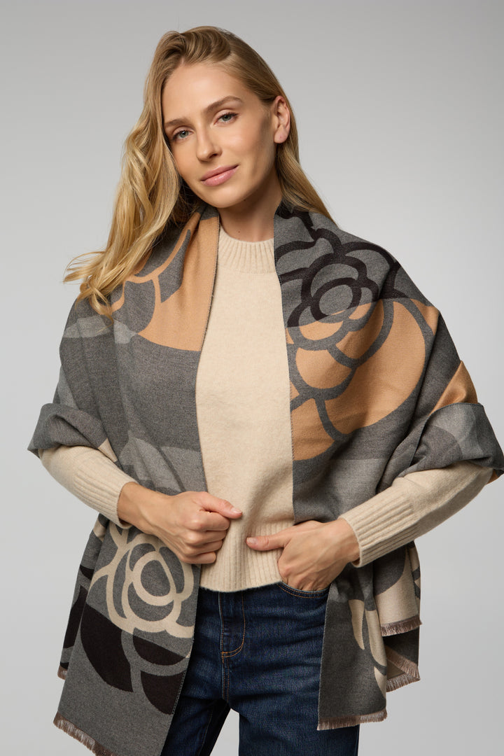 Geo Floral Reversible Scarf