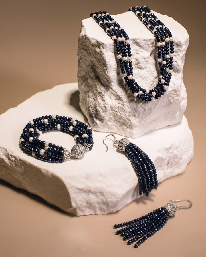 Navy Beaded Jewelry Bundle