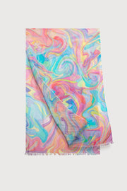 Multicolored Marbled Scarf