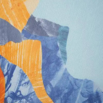 Pleated Floral Geo Scarf