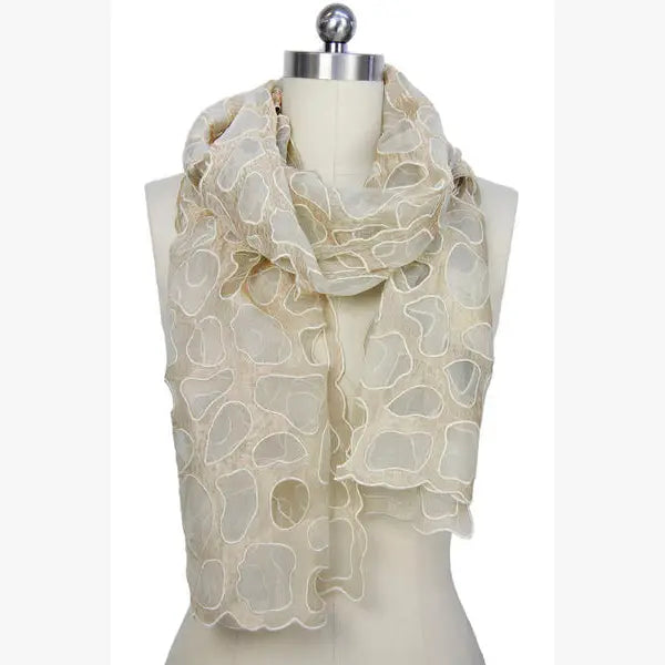 Transparent Leopard Print Silk Wrap Scarf