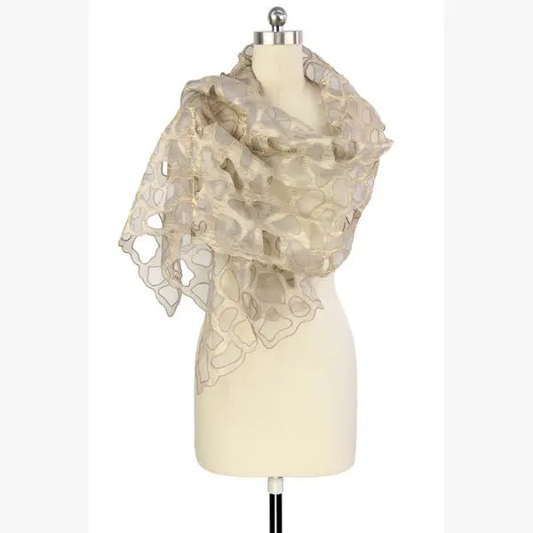 Transparent Leopard Print Silk Wrap Scarf