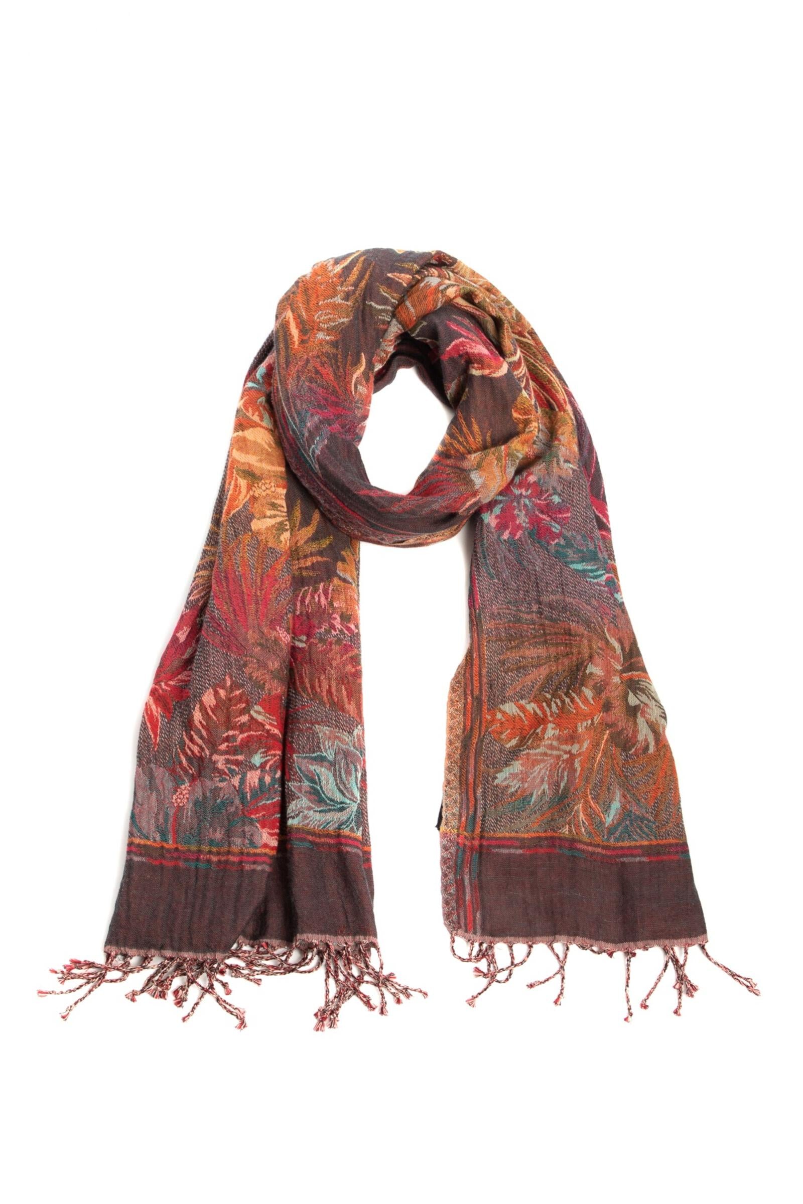 Floral Cotton Wool Scarf