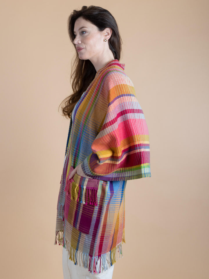 Rainbow Tartan Long Jacket