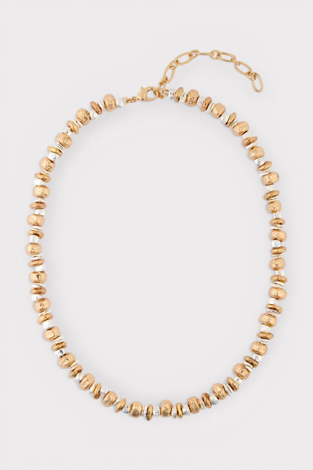 Mixed Metal Necklace - Silver Gold