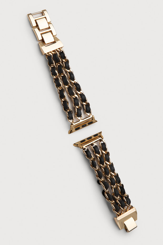 Leather Gold Chain Apple Watch Band