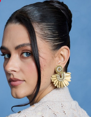 Beaded Wing Earrings