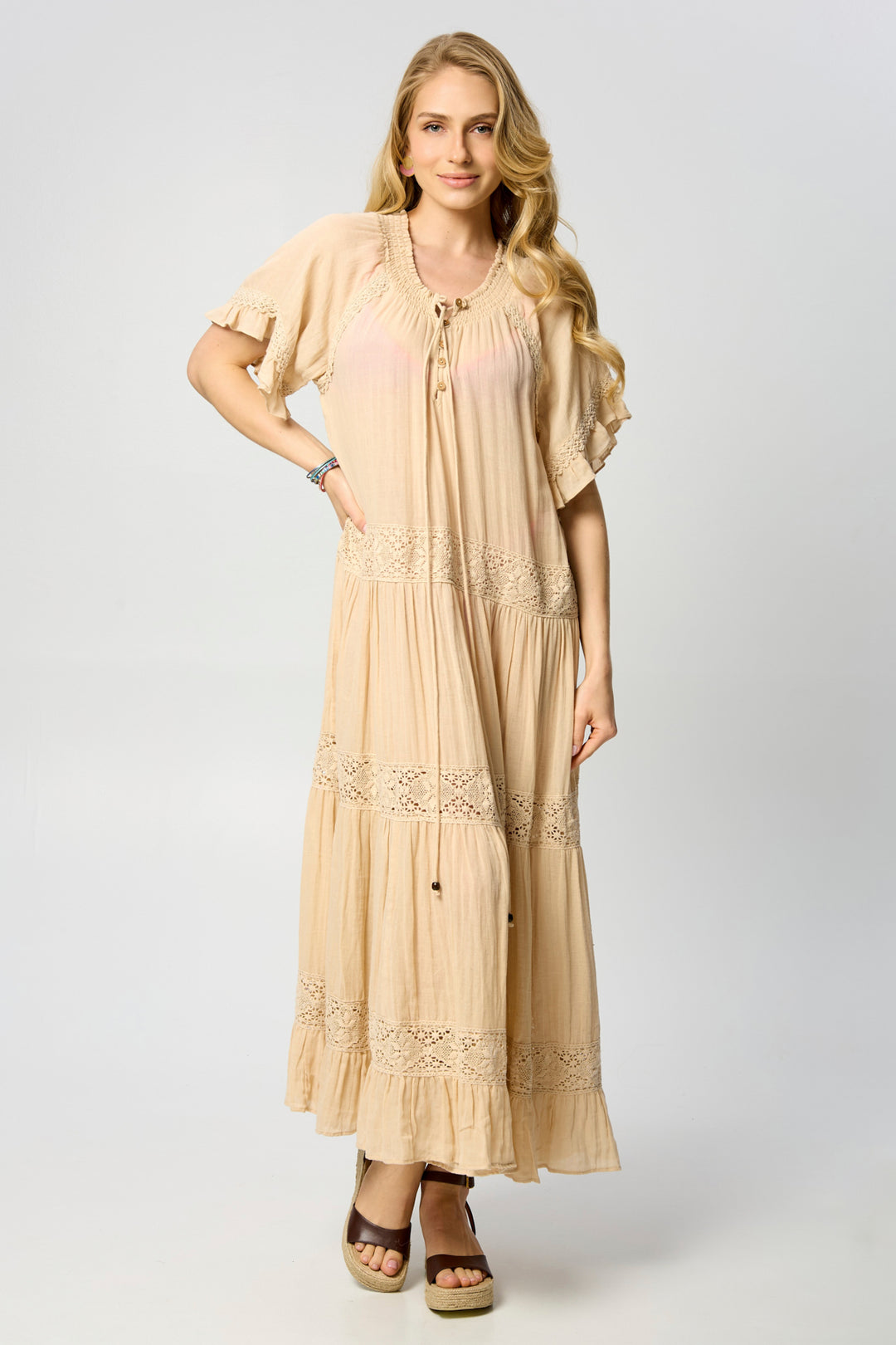 Cotton Long Cover Up Dress