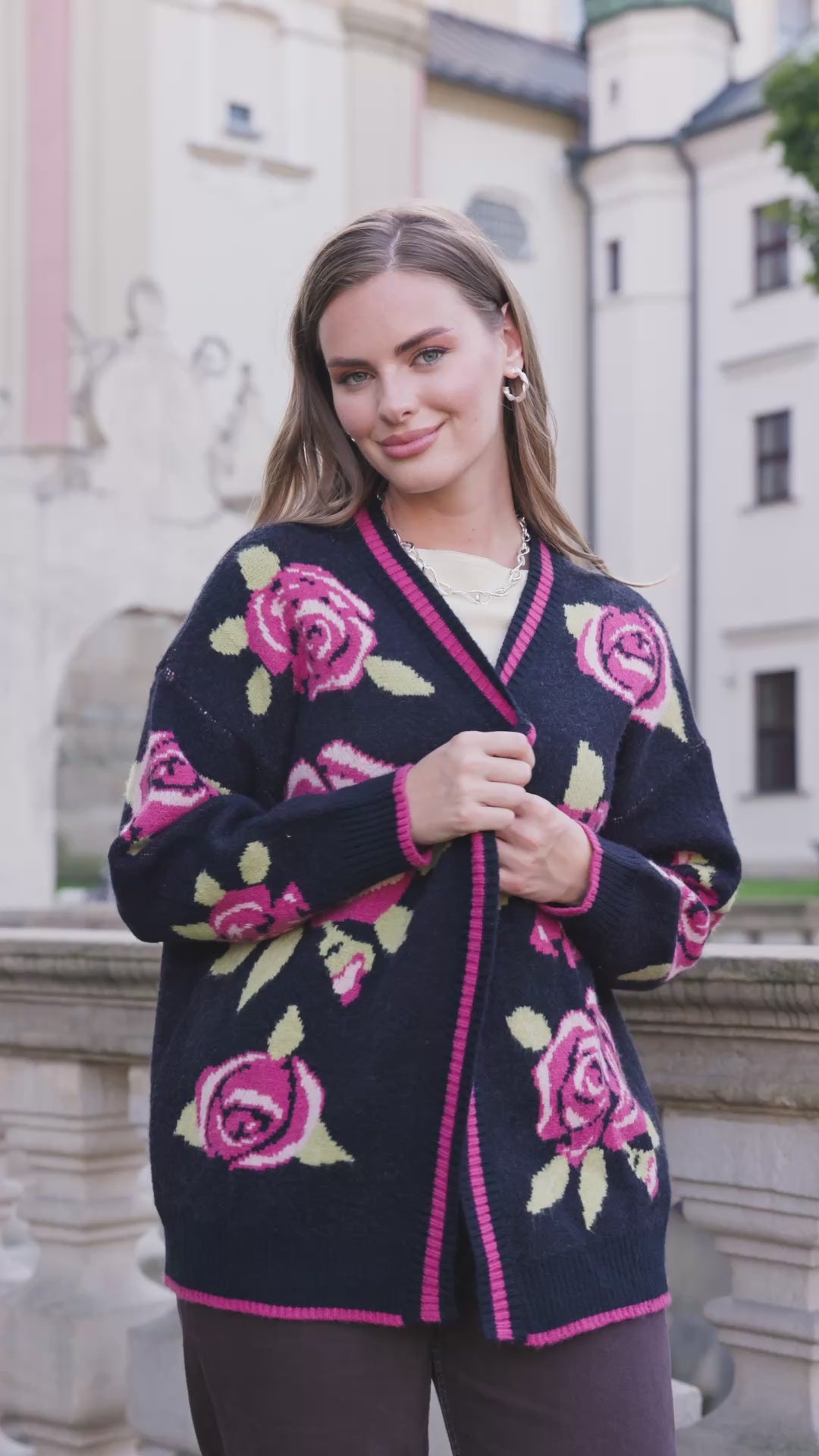 Flower Print Cardigan