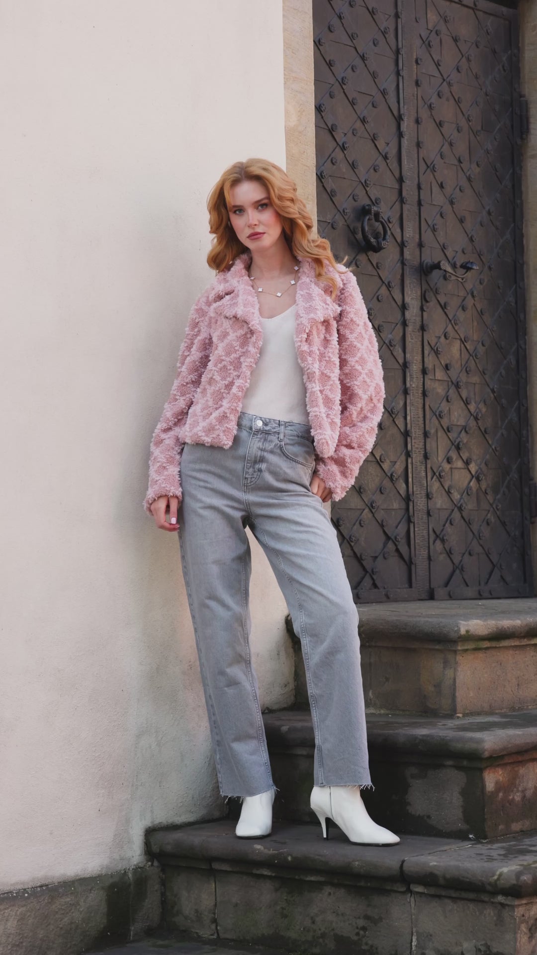 Diamond Patterned Short Jacket