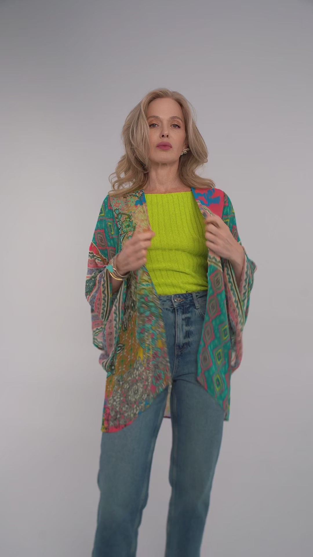 Mystical Garden Ruffle Sleeve Kimono