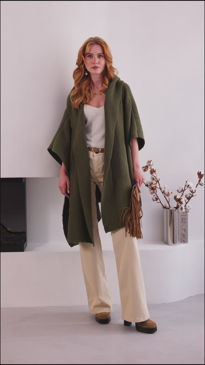 Oversized Hooded Kimono