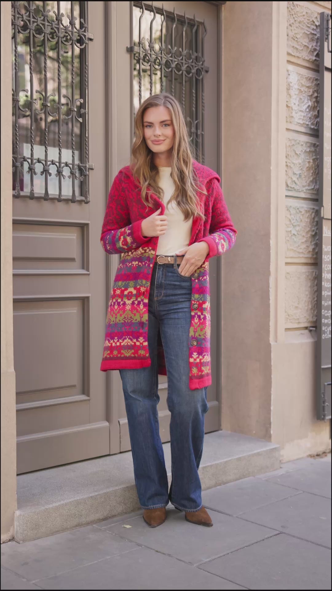 Fair Isle Nordic Long Cardigan