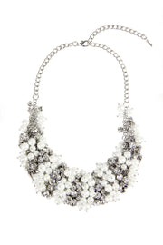 Pearl and Crystal Statement Necklace