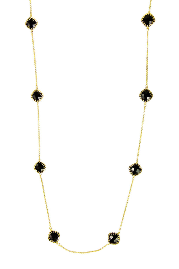 Gold Drop Long Necklace