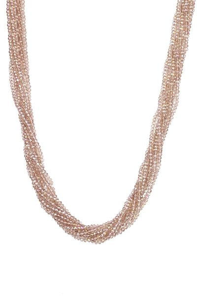 Multi Strand Short Crystal Necklace