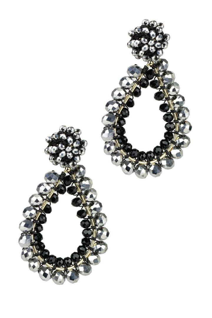 Rajani Cluster Bead Teardrop Earring