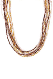 Multi Strand Crystal Ombre Necklace